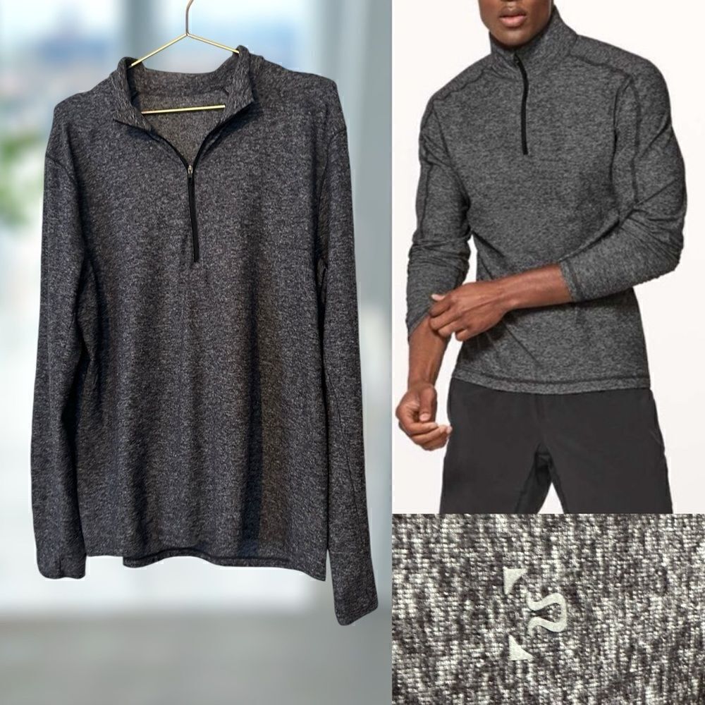 Lululemon Men’s Surge Warm 1/2 Zip Heathered Size Large